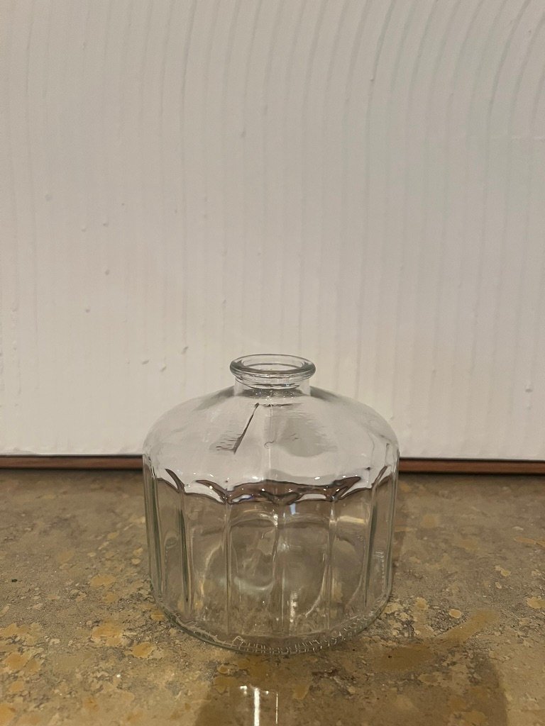 Short Ribbed Glass Jar – 4.5″ x 4″